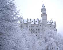 Германия. Замок Нойшванштайн зимой